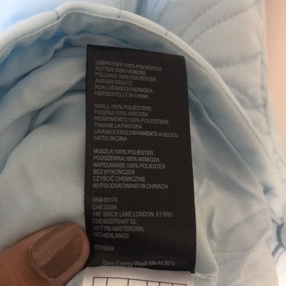 NWT Urban Outfitters UO Sasha Quilted Bomber Jacket Blue XXXL Relaxed Fit Crop - Picture 12 of 14